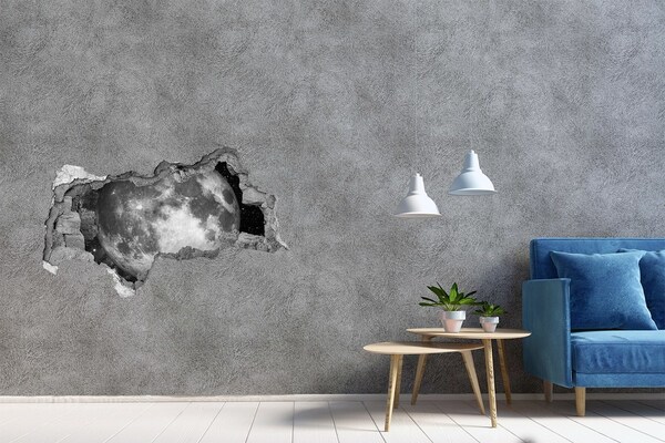 3d-s lyukat fali matrica A Hold a falban lévő lyukban