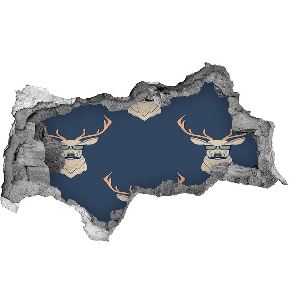3d-s lyukat fali matrica Hipsterski szarvas