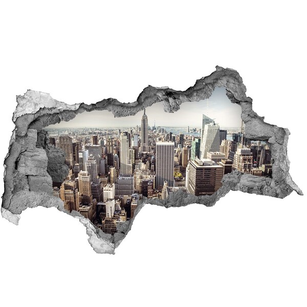 3d-s lyukat fali matrica New York látképe