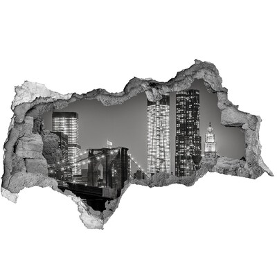 3d-s lyukat fali matrica Brooklyn híd éjszaka