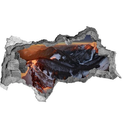 3d-s lyukat fali matrica Téli hegyi táj