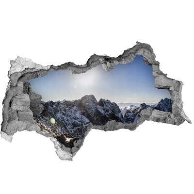 3d-s lyukat fali matrica Hegyi táj napsugarakkal