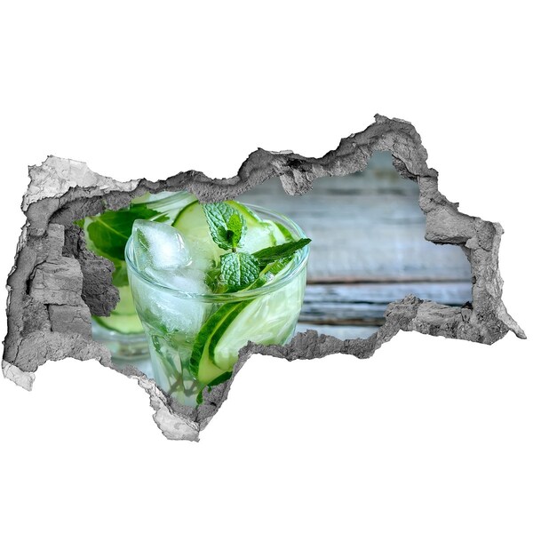 3d-s lyukat fali matrica Egy frissítő koktél mentával