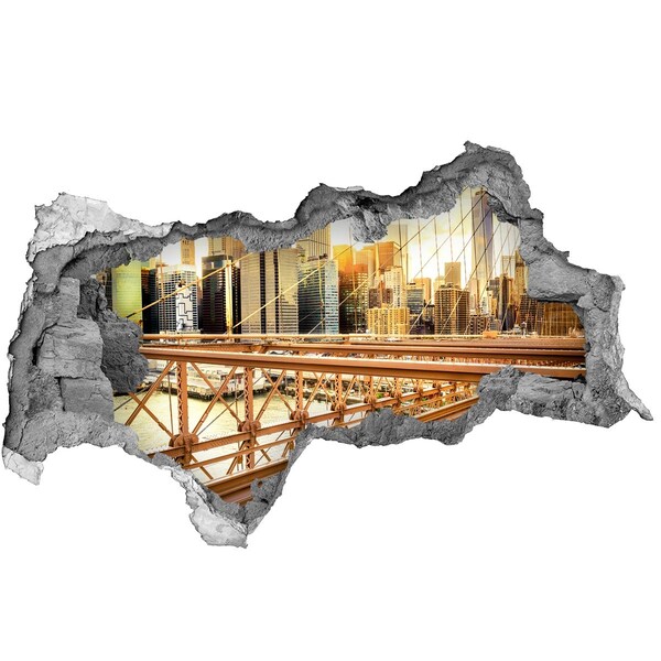 3d-s lyukat fali matrica Brooklyn híd naplementekor