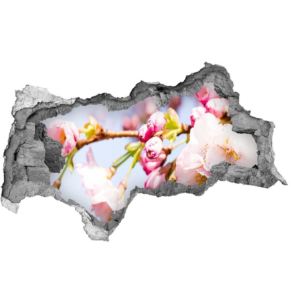 3d-s lyukat fali matrica Cseresznyevirágzás tavasszal