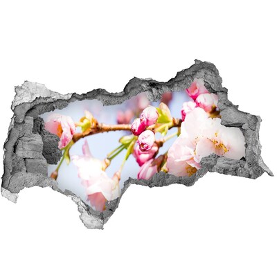 3d-s lyukat fali matrica Cseresznyevirágzás tavasszal