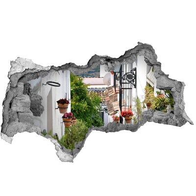 3d-s lyukat fali matrica Egy bájos utca egy fehér faluban
