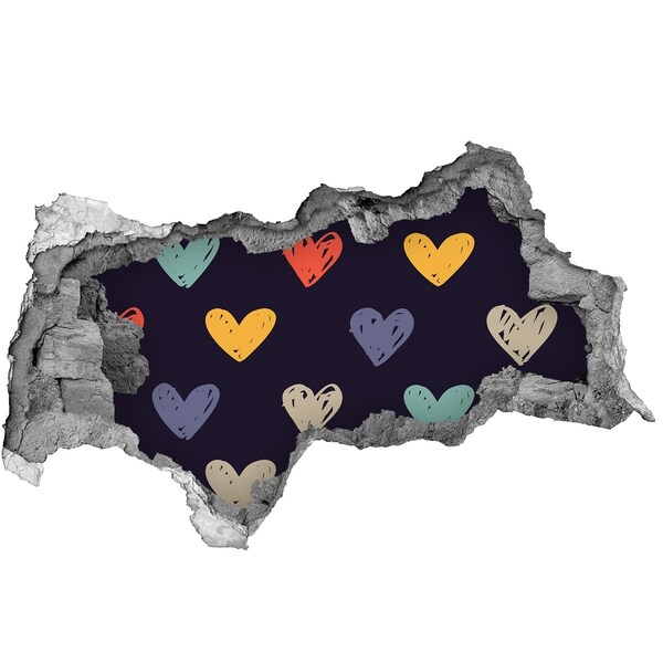 Lyuk 3d fali matrica Szív a falon