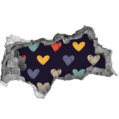 Lyuk 3d fali matrica Szív a falon