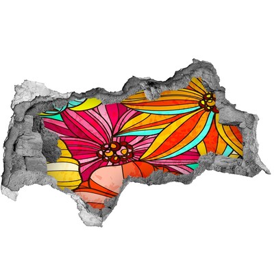 Lyuk 3d fali matrica Virágos színpompa