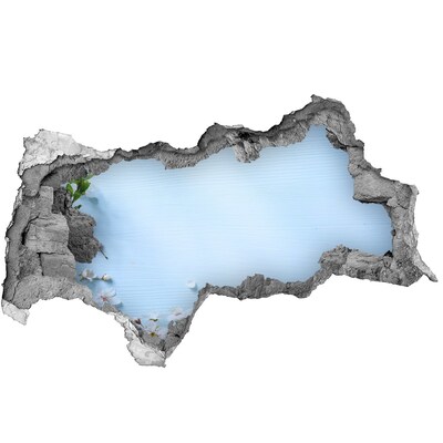 Lyuk 3d fali matrica Kék ég a romos fal mögött