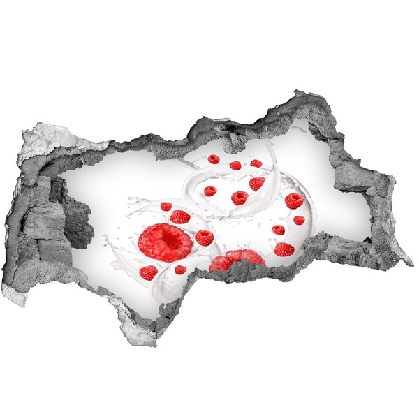Lyuk 3d fali matrica Málnarobbanás a tejben