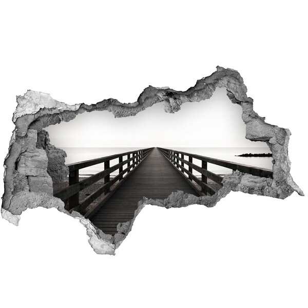 Lyuk 3d fali matrica Móló a tenger mellett