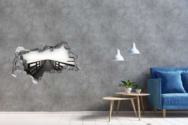 Lyuk 3d fali matrica Móló a tenger mellett