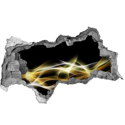 Lyuk 3d fali matrica Az arany repedés a falon