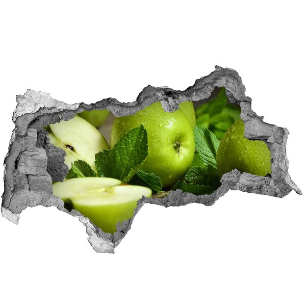 Lyuk 3d fali matrica Zöld almák a kertben