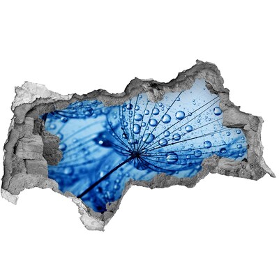 Lyuk 3d fali matrica Cseppek víz egy finom virágon