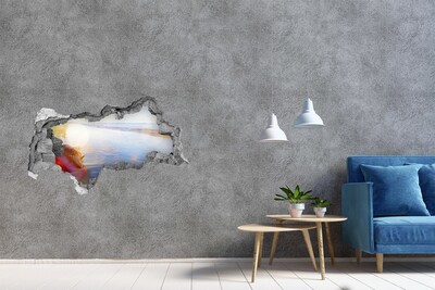 Lyuk 3d fali matrica Trópusi tengerpart kagylókkal