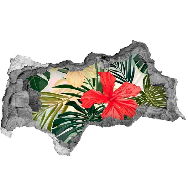 Lyuk 3d fali matrica Hawaii virágok