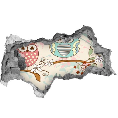 Lyuk 3d fali matrica Bagoly egy lyukban a falban