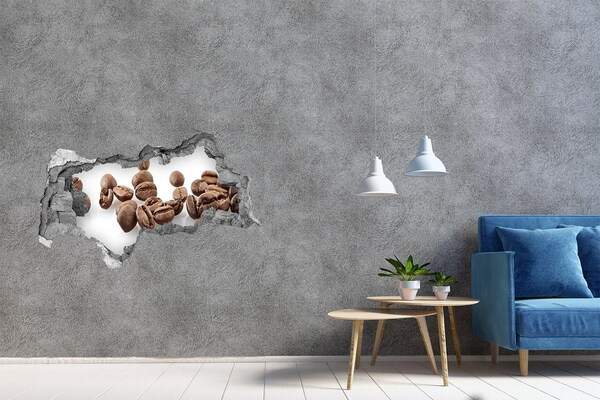 Lyuk 3d fali matrica Kávé a fal szívében