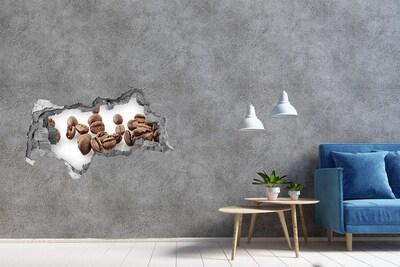 Lyuk 3d fali matrica Kávé a fal szívében