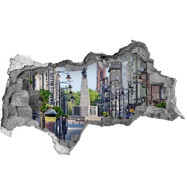 Lyuk 3d fali matrica Utca egy emlékművel