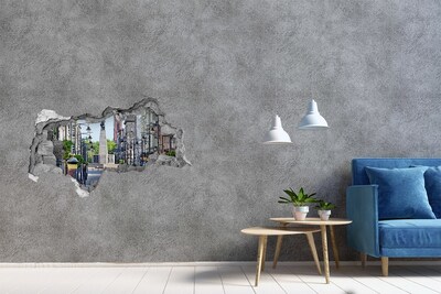 Lyuk 3d fali matrica Utca egy emlékművel
