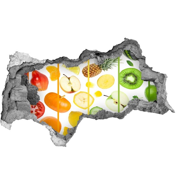 Lyuk 3d fali matrica Friss gyümölcs betonban