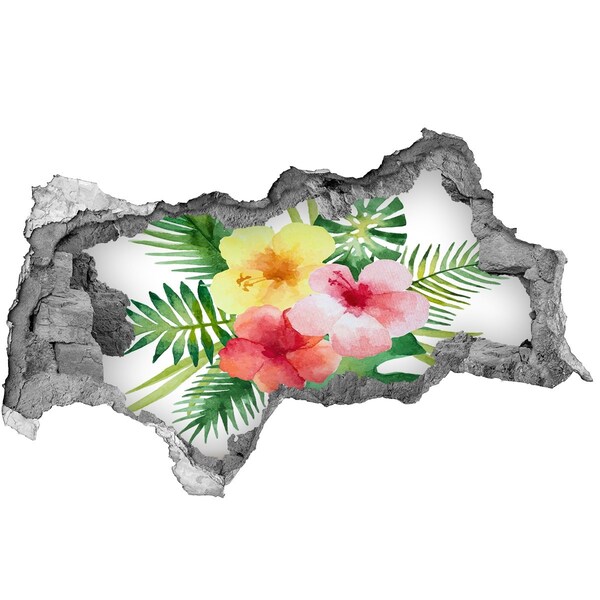 Lyuk 3d fali matrica Hawaii virágok