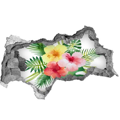 Lyuk 3d fali matrica Hawaii virágok