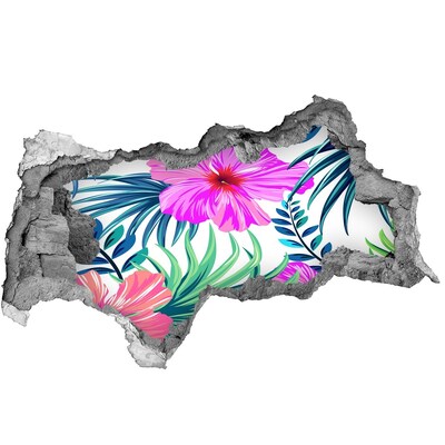 Lyuk 3d fali matrica Hawaii virágok