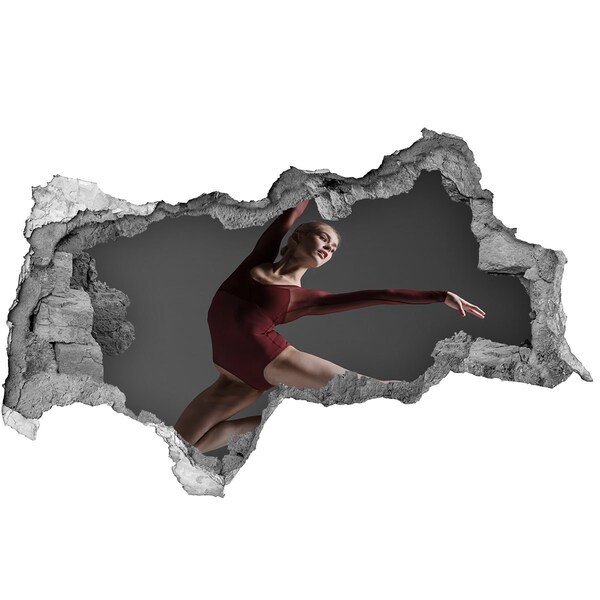 Lyuk 3d fali matrica Tánc egy romos falban