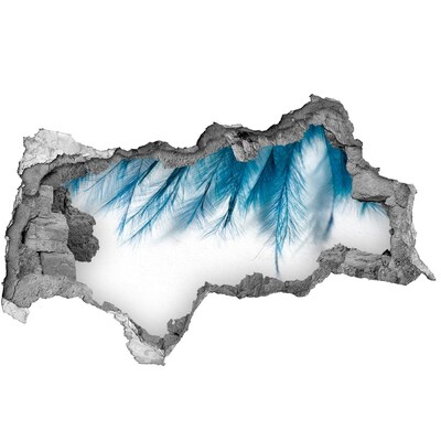 Lyuk 3d fali matrica Kék tollak betonban
