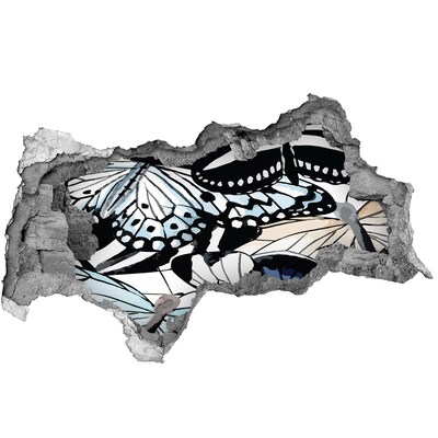 Lyuk 3d fali matrica Pillangók színes kompozícióban