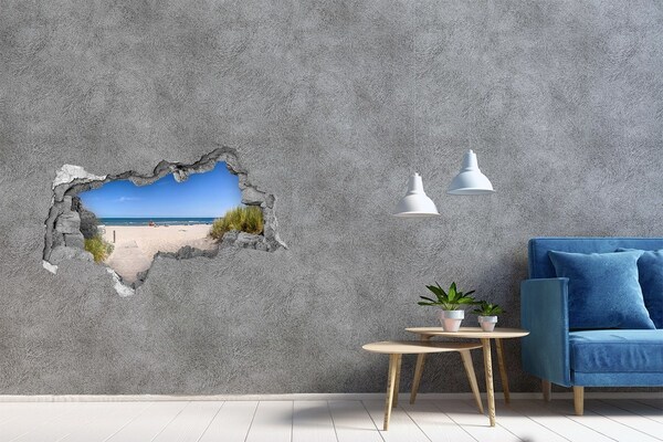 Lyuk 3d fali matrica Strand a tenger mellett