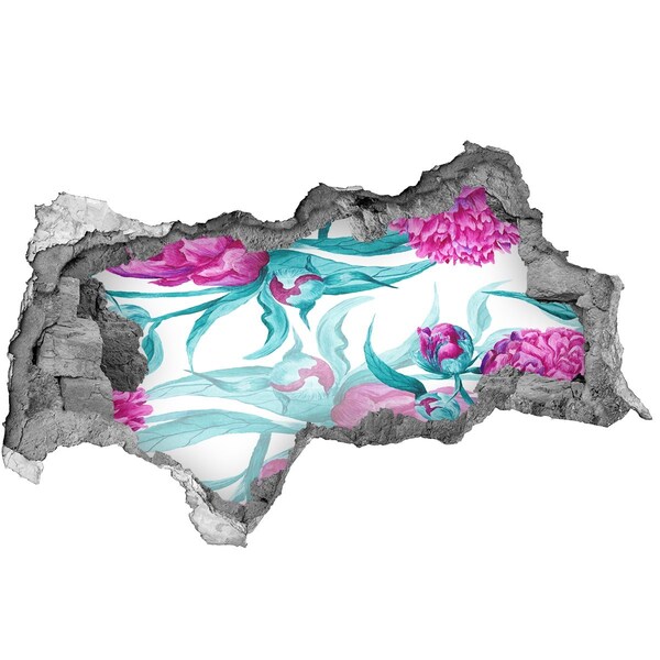 Lyuk 3d fali matrica Rózsaszín bazsarózsák