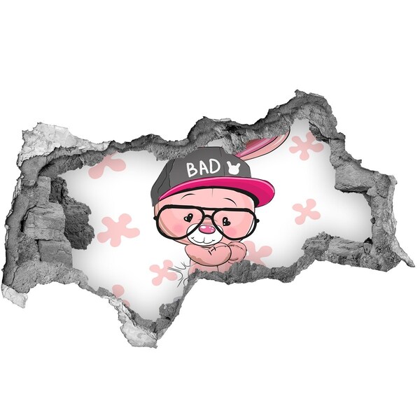 Lyuk 3d fali matrica Nyuszi kalapban