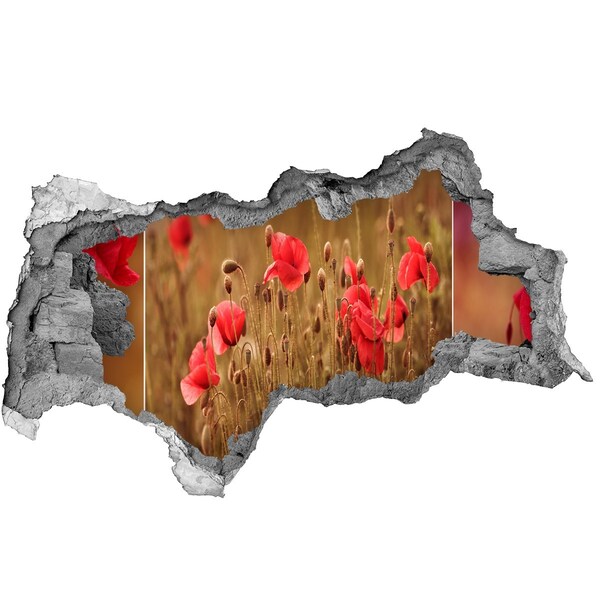 Lyuk 3d fali matrica Virágok a romos falak között