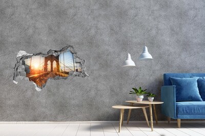 Lyuk 3d fali matrica Brooklyn híd naplementekor