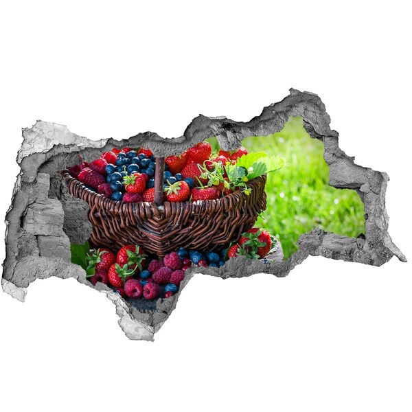 Lyuk 3d fali matrica Egy kosár tele erdei gyümölcsökkel
