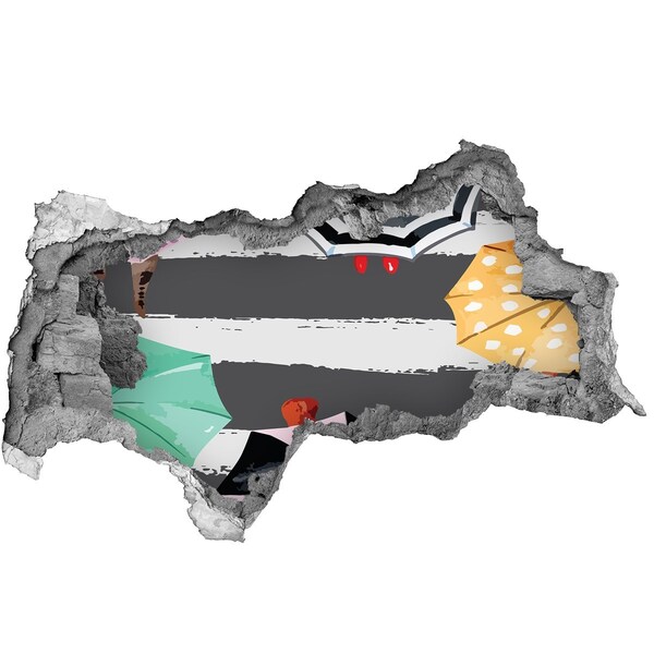 Lyuk 3d fali matrica Titokzatos strand napernyőkkel