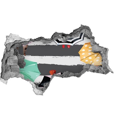 Lyuk 3d fali matrica Titokzatos strand napernyőkkel