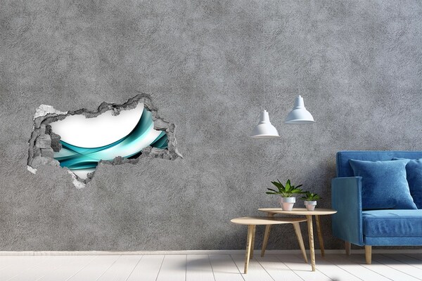 Lyuk 3d fali matrica Víz a beton repedéseiben