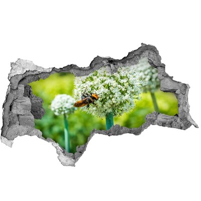 Lyuk 3d fali matrica Virágos rét méhecskével