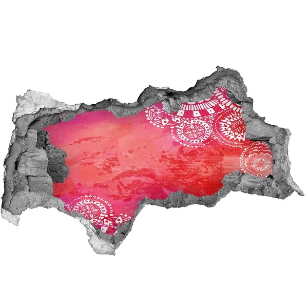 Lyuk 3d fali matrica Színes lyuk a falban