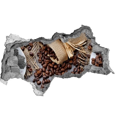 Lyuk 3d fali matrica Kávé egy romos falban