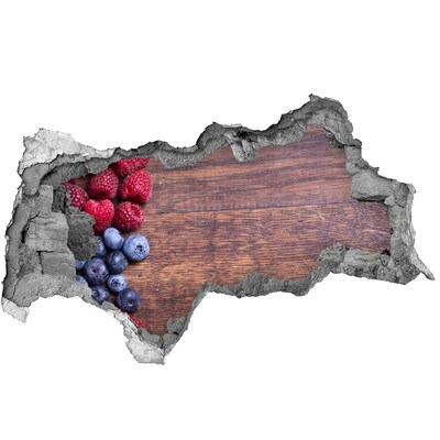 Lyuk 3d fali matrica Gyümölcsparadicsom egy romos falban