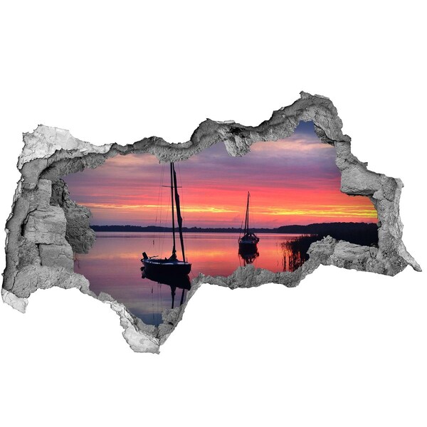 Lyuk 3d fali matrica Vitorlások a sunset