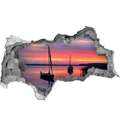 Lyuk 3d fali matrica Vitorlások a sunset